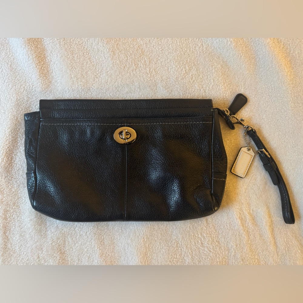 Coach Black Leather Clutch